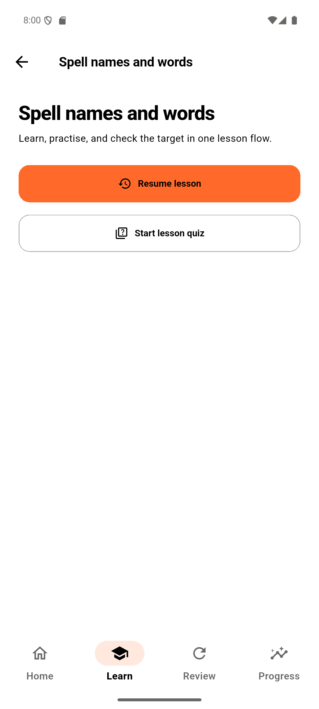 Be Deutsch grammar lesson screen with an explanation and examples